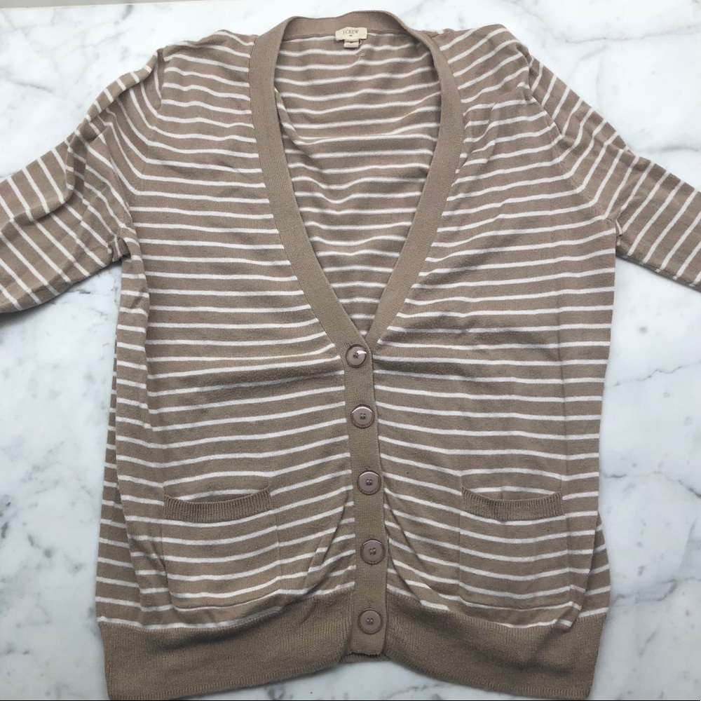 Jcrew striped cardigan